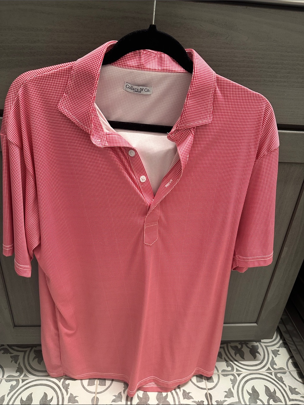 Callaway Pink Micro-Check Performance Polo